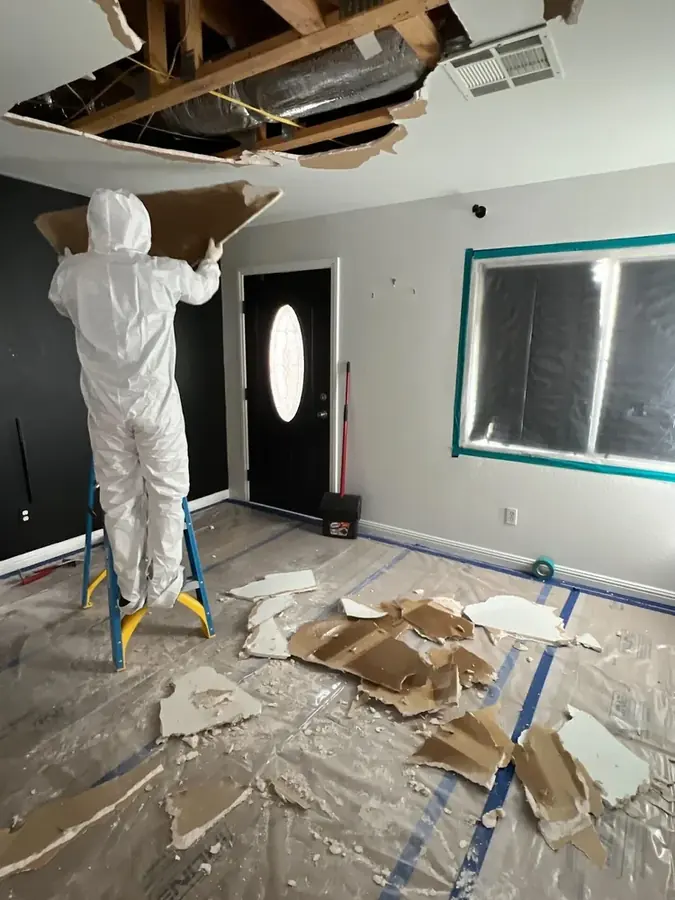 Water stain and damage on a Las Vegas ceiling